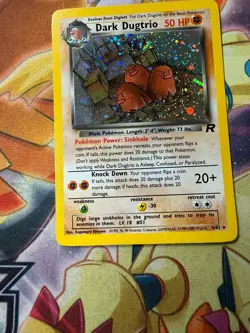 Dark Dugtrio 6/82 SWIRL HOLO Rare Team Rocket WOTC 2000 Pokemon Card Near Mint - Image 3