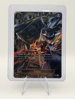 Sabo OP07-118 SP Gold OP13 Alternate Art One Piece Card English HIGH QUALITY PIC - Image 1