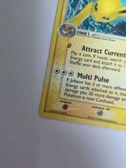 Pokemon TCG Jolteon Unseen Forces Holo Card 8/115 Rare - Image 3