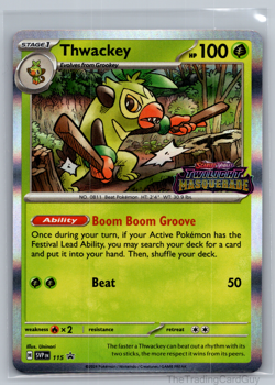 Thwackey - 115 - HOLO Stamp - SV: Scarlet & Violet Promo Cards - NM - Image 1
