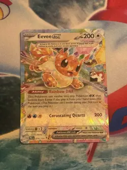 Pokemon TCG Eevee ex 075/131 Prismatic Evolutions Play! Prize Pack Series 7 - NM - Image 1