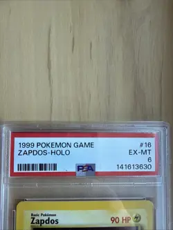 Pokemon Zapdos Holo Rare 16/102 1999 PSA 6 & 2000 Dark Charizard 21/82 PSA 5 - Image 2