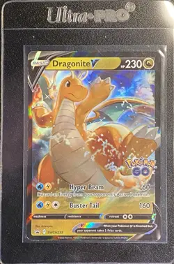 Dragonite V Full Art UR SWSH235 Pokemon TCG Promo Pokemon GO Ultra Rare NM - Image 3