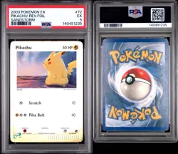 2003 POKEMON EX PIKACHU-REV FOIL #72 SANDSTORM PSA 5 - Image 3