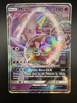 Pokemon TCG Mewtwo GX SM196 Black Star Promo, NM - Image 3
