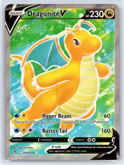 Dragonite V (Full Art) 076/078 - Pokemon Pokemon Go - Ultra Rare - NM - Image 1