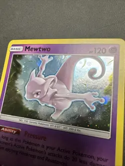 Mewtwo Holo Pokemon Sun & Moon Black Star Promo #SM77 - Image 2