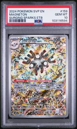 2024 POKEMON SVP EN-SV BLACK STAR PROMO #159 MAGNETON PSA 10 - Image 1
