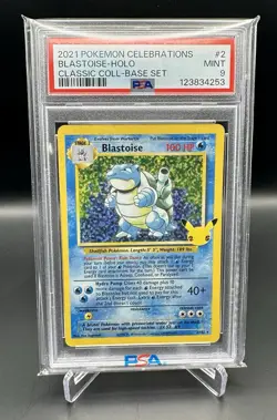 2021 Pokemon Celebrations Blastoise Holo 2/102 PSA 9 - Image 1