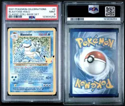 2021 Pokemon Celebrations Blastoise Holo 2/102 PSA 9 - Image 3