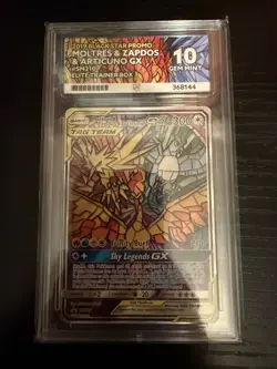 Pokemon Moltres Zapdos Articuno GX SM210 Hidden Fates | Ace 10 - Image 1