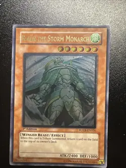 yugioh- Raiza The Storm Monarch 1st FOTB Ultimate Rare LP - Image 1