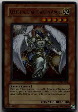 Celestia, Lightsworn Angel Ultra Rare Light of Destruction LODT-EN024 LP - Image 1