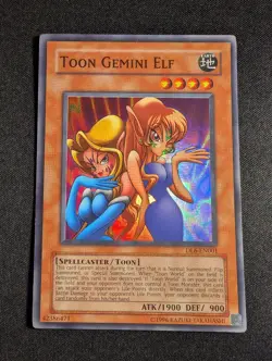 Yugioh - Toon Gemini Elf DL6-EN001 Super Rare NM - Image 1