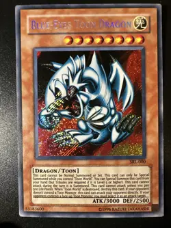 Yu‑Gi‑Oh Blue‑Eyes Toon Dragon SRL‑000 Secret Rare Spell Ruler – Unlimited - LP - Image 1