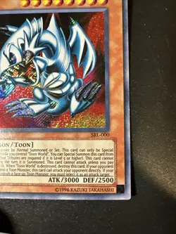 Yu‑Gi‑Oh Blue‑Eyes Toon Dragon SRL‑000 Secret Rare Spell Ruler – Unlimited - LP - Image 4