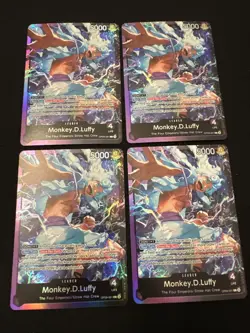 4 One Piece Monkey.D.Luffy OP09-061 ST26 Leader Foil NM - Image 1