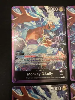 4 One Piece Monkey.D.Luffy OP09-061 ST26 Leader Foil NM - Image 2