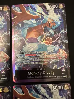 4 One Piece Monkey.D.Luffy OP09-061 ST26 Leader Foil NM - Image 3
