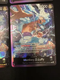 4 One Piece Monkey.D.Luffy OP09-061 ST26 Leader Foil NM - Image 5