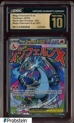 2025 Pokemon Mega Charizard X Ex Ultra UPC Black Star Promos 023 CGC 10 PRISTINE - Image 1