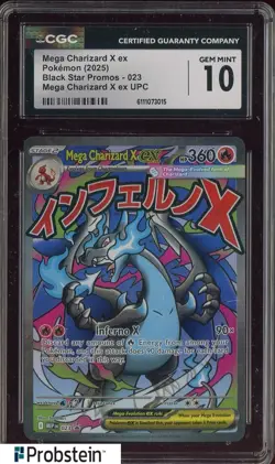2025 Pokemon Mega Charizard X Ex Ultra UPC Black Star Promos 023 CGC 10 GEM MINT - Image 1