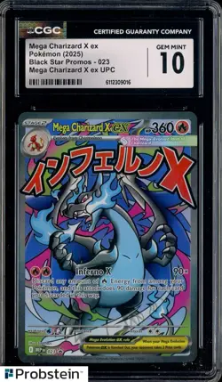 2025 Pokemon Mega Charizard X Ex Ultra UPC Black Star Promos 023 CGC 10 GEM MINT - Image 1