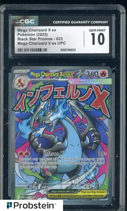 2025 Pokemon Mega Charizard X Ex Ultra UPC Black Star Promos #023 CGC 10 GEM MT - Image 1