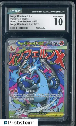 2025 Pokemon Mega Charizard X Ex Ultra UPC Black Star Promos #023 CGC 10 GEM MT - Image 1