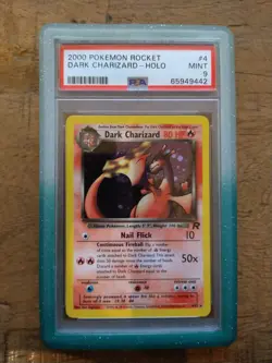 DARK CHARIZARD 2000 POKEMON TEAM ROCKET HOLO RARE 4/82 GRADED PSA 9 MINT - Image 1
