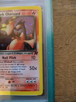 DARK CHARIZARD 2000 POKEMON TEAM ROCKET HOLO RARE 4/82 GRADED PSA 9 MINT - Image 4
