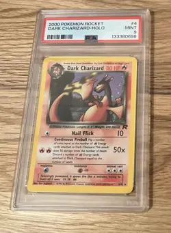 Pokemon TCG: Dark Charizard 4/82 Team Rocket WoTC Holo Rare PSA 9 MINT - Image 1