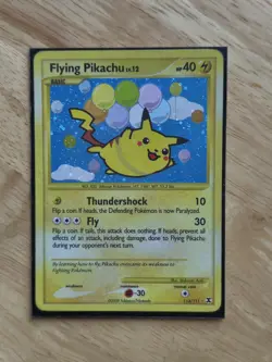 Flying Pikachu 113/111 HOLO Rising Rivals Pokemon Card MP - Image 1