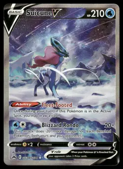 Pokemon Cards Suicune V GG38/GG70 Crown Zenith Galarian Gallery Rare V NM *1 - Image 1
