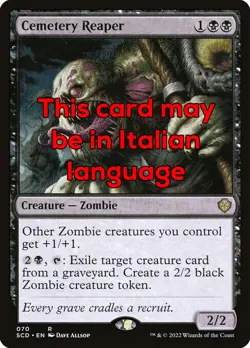 MTG CEMETERY REAPER EXC - MIETITORE DEI CIMITERI - SCD - MAGIC - Image 1