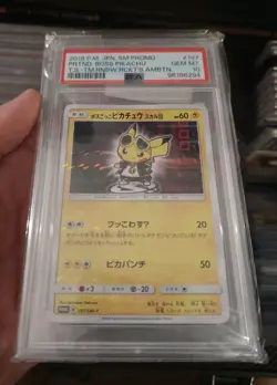 PSA 10 Boss Pretend Pikachu Team Skull 197/SM-P carta Pokemon promozionale gi... - Image 3