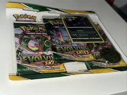 2021 Pokemon Sword & Shield Evolving Skies 3-pack Blister Umbreon Promo SEALED - Image 3