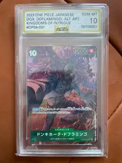 One Piece Japanese OP04-031 Alt Art SR Donquixote Doflamingo-AGS 10- US Seller - Image 1