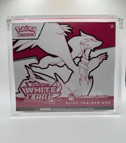 Pokemon Center White Flare Elite Trainer Box ETB Factory Sealed W/ Acrylic Case - Image 1