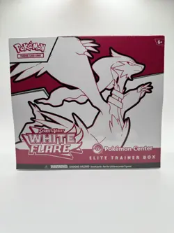 Pokemon Center White Flare Elite Trainer Box ETB Factory Sealed W/ Acrylic Case - Image 3