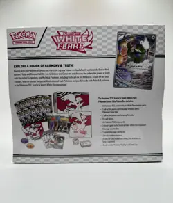 Pokemon Center White Flare Elite Trainer Box ETB Factory Sealed W/ Acrylic Case - Image 4