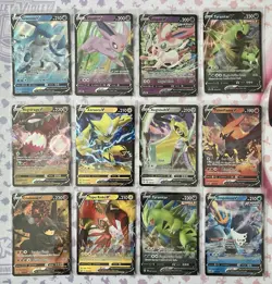 Pokemon TCG Full Art Holo V Lot 12 Mint Cards Sylveon Espeon Tyranitar - Image 1