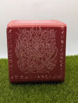 Deck Box Yugioh Slifer Sky Dragon God Card Felt Faux Leather Red 100+ Display - Image 3