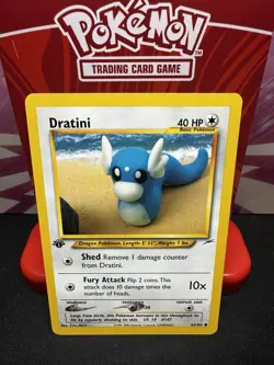Dratini 63/105 Pokemon TCG 1st Edition Neo Destiny NM Vintage 2002 Card - Image 2