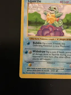 Vintage Squirtle Base Set Shadowless #63/102 Pokemon Card - Image 4