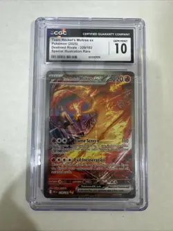 Pokemon TCG Team Rockets Moltres EX Destined Rivals Card 229/182 Gem MT CGC 10 - Image 1