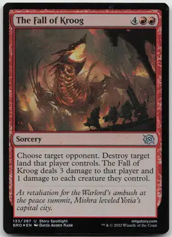 The Fall of Kroog FOIL Uncommon The Brothers' War LP MTG - Image 1