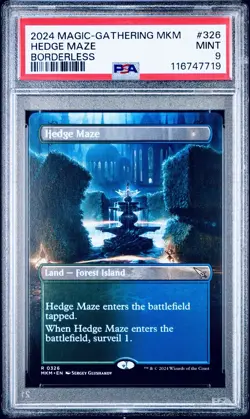 2024 MTG MKM Hedge Maze Borderless PSA 9 - Modern Land - Image 1