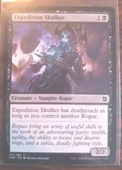 MtG - Expedition Skulker - #101 ZNR Common Black Vampire - Great Condition ! - Image 1