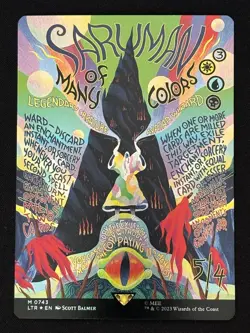 1x MTG Saruman of Many Colors (Borderless Poster, Foil) - (LTR) #743 - Magic - Image 1